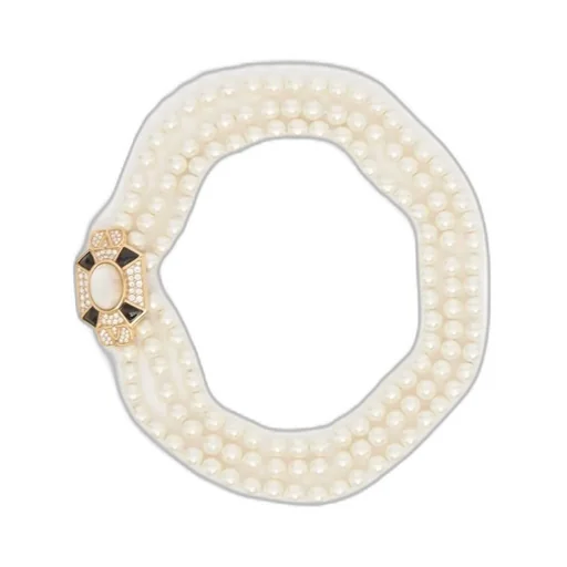 Pas Plus Necklace In Metal, Enamel, Resin, Pearls And Swarovski® Crystals