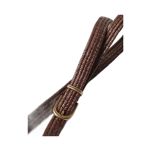 Brunello Cucinelli Stretch Braided Leather Belt