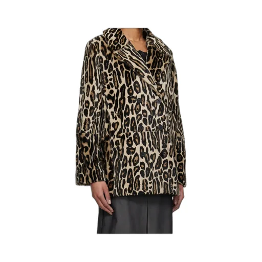 Leopard Shearling Peacoat