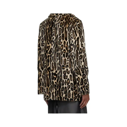 Leopard Shearling Peacoat