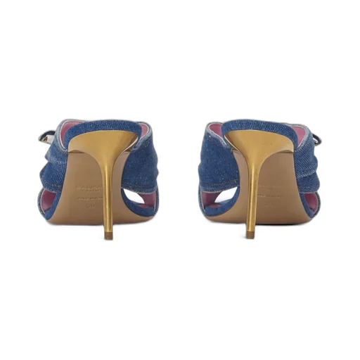 Balmain Denim Safety Pin Mules
