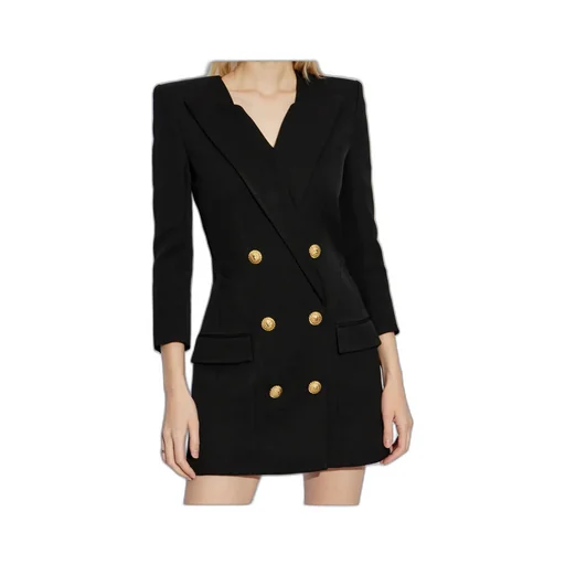 Balmain Slim Fit Double Breasted Blazer Dresss