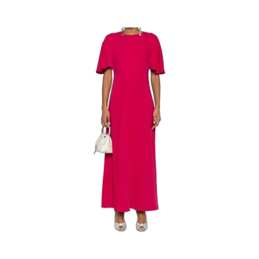 Flared-Sleeves Maxi Dress