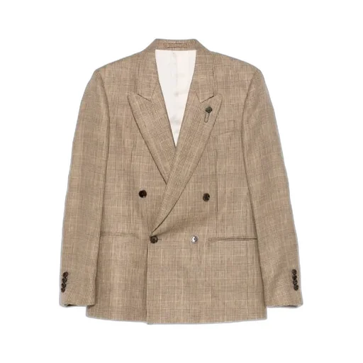 Lardini Checked Double-Breasted Blazer