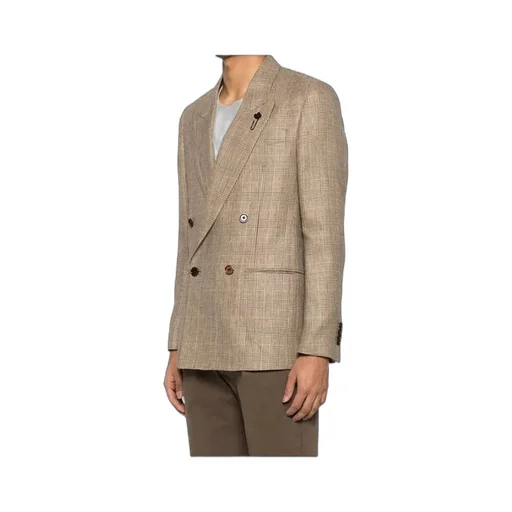 Lardini Checked Double-Breasted Blazer
