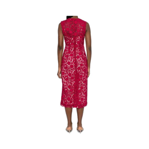 P.A.R.O.S.H. Peonia Floral Lace Midi Dress