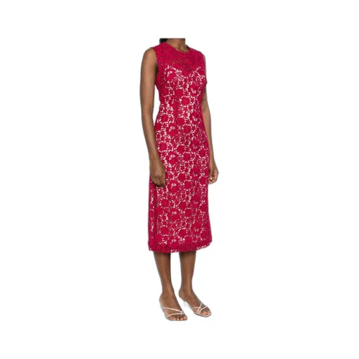 P.A.R.O.S.H. Peonia Floral Lace Midi Dress