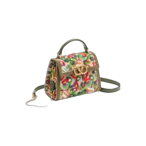 Valentino Garavani Mini Vsling Embroidered Handbag With Jewel Logo