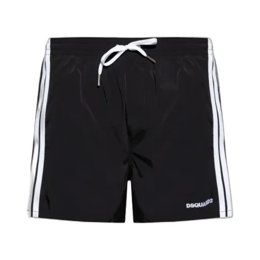 Dsquared2 Logo-Embroidered Drawstring Swim Shorts
