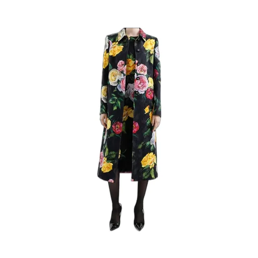 Rose-Print Coat
