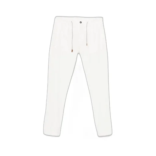 Eleventy Drawstring-Waist Tapered Trousers