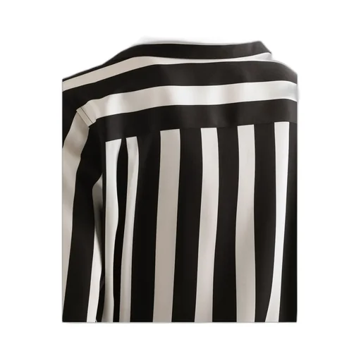 Dolce & Gabbana Long-Sleeved V-Neck Striped Shirt