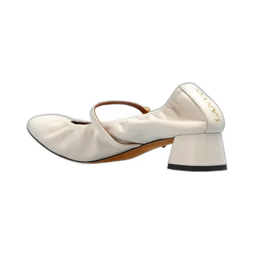 Lanvin Wedge-Heel Buckle-Strap Ballerinas