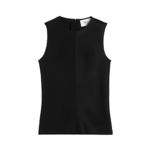 Ami Paris Crewneck Sleeveless Top