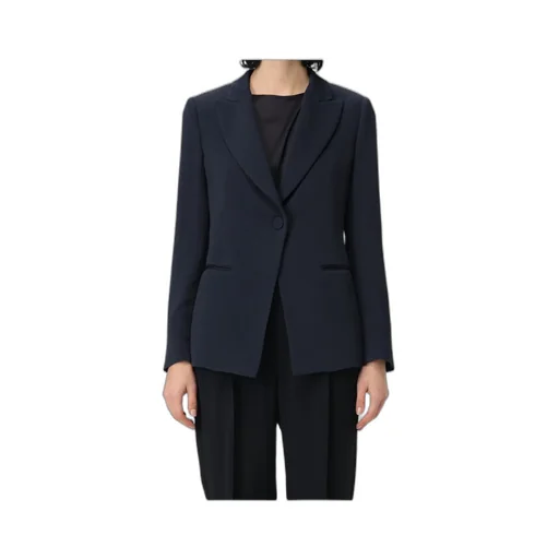 Emporio Armani Icon Chevron Single-Breasted Blazer