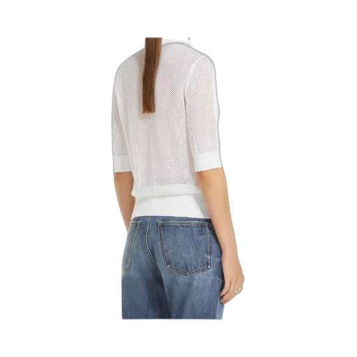 Sportmax Casta Button Detailed Short-Sleeved Polo Top