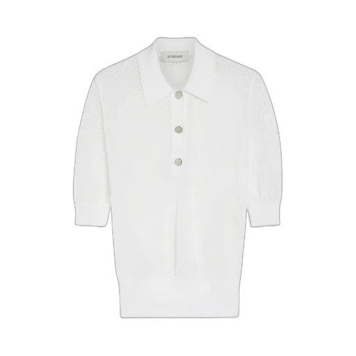 Sportmax Casta Button Detailed Short-Sleeved Polo Top