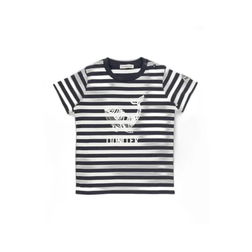 Moncler Enfant Striped Short Sleeved T-Shirt