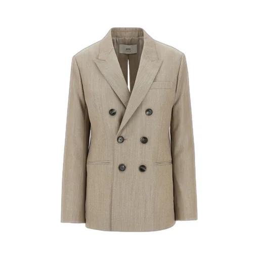 Ami Paris Double-Breasted Split Blazer