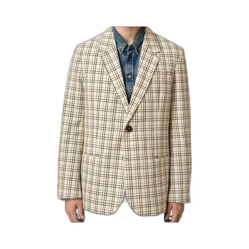 Ami Checked Semi-Lined Jacket