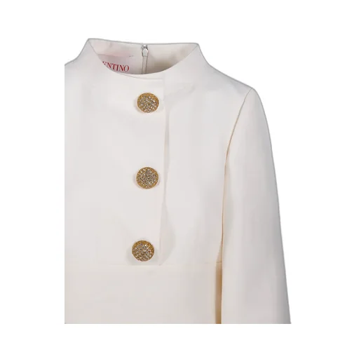 Valentino Button Detailed Crewneck Dress