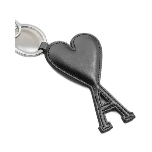 Ami Paris Ami De Coeur Leather Keyring