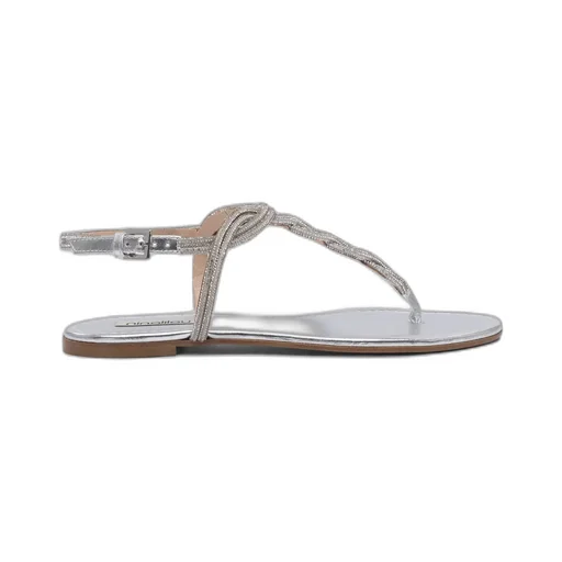 Round-Toe Flat Sandals