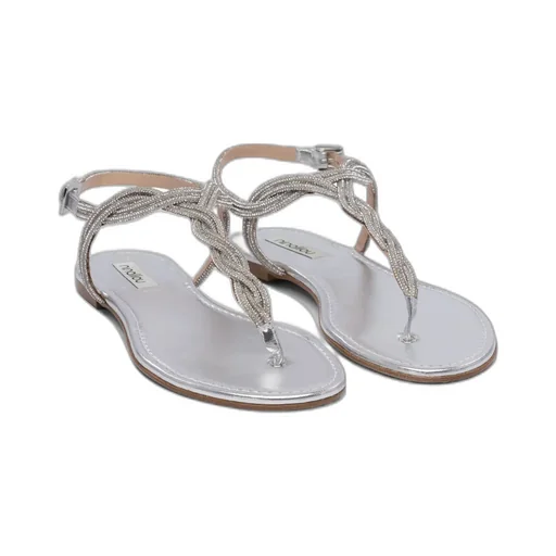 Round-Toe Flat Sandals