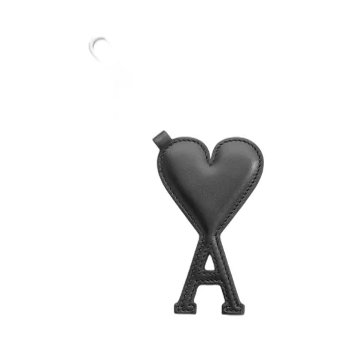 Ami Paris Ami De Coeur Leather Keyring