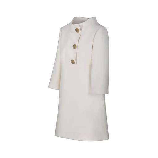 Valentino Button Detailed Crewneck Dress