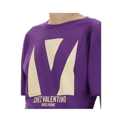 Valentino Chez Valentino-Printed Crewneck T-Shirt
