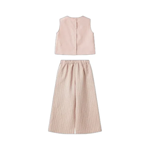 Il Gufo Logo Embroidered Striped Set