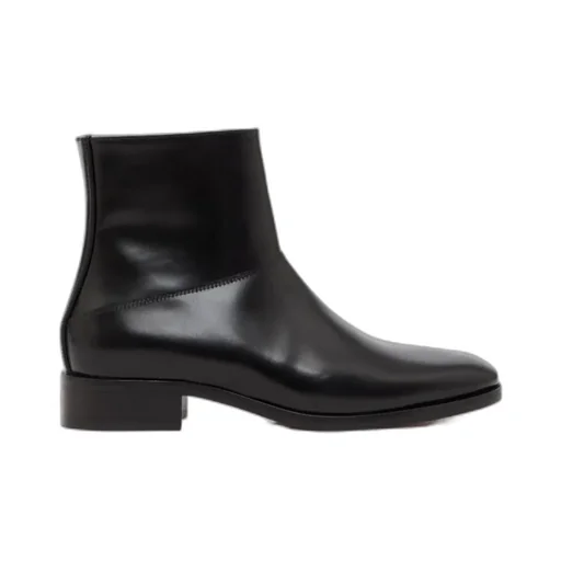 Valentino Vlogo Plaque Almond Toe Ankle Boots