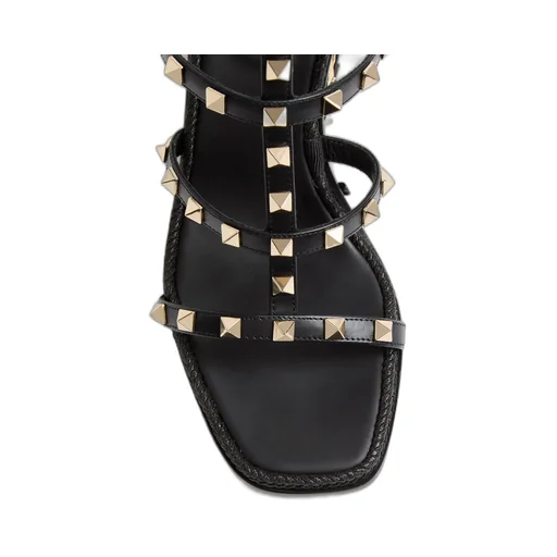 Valentino	Garavani Rockstud Open Toe Wedge Sandals