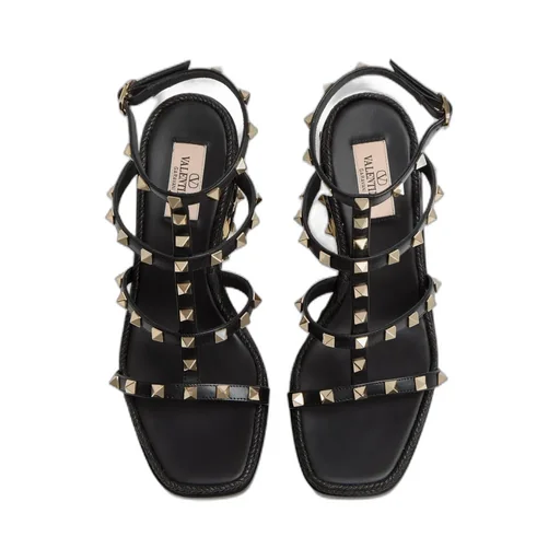 Valentino	Garavani Rockstud Open Toe Wedge Sandals