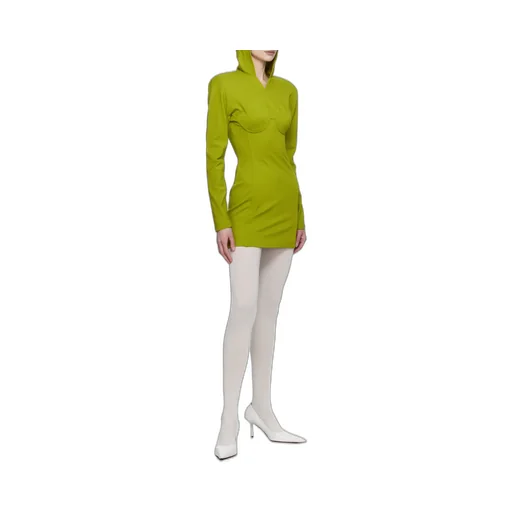 Hooded Long-Sleeves Mini Dress