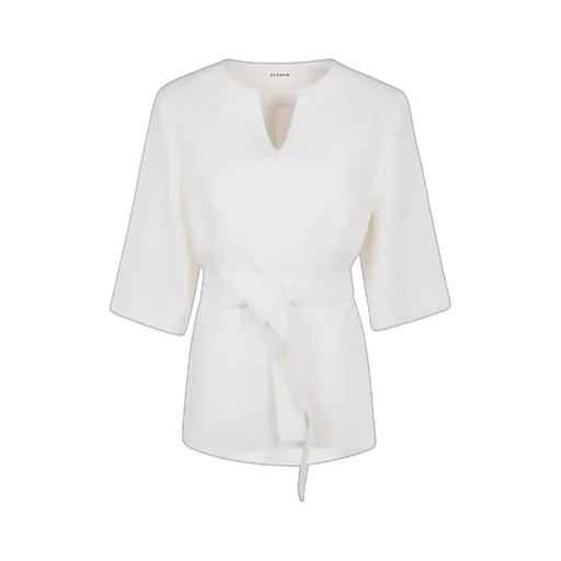 P.A.R.O.S.H. V-Neck Belted Blouse