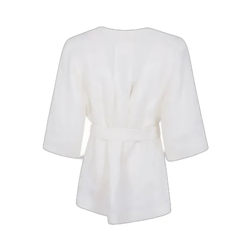 P.A.R.O.S.H. V-Neck Belted Blouse
