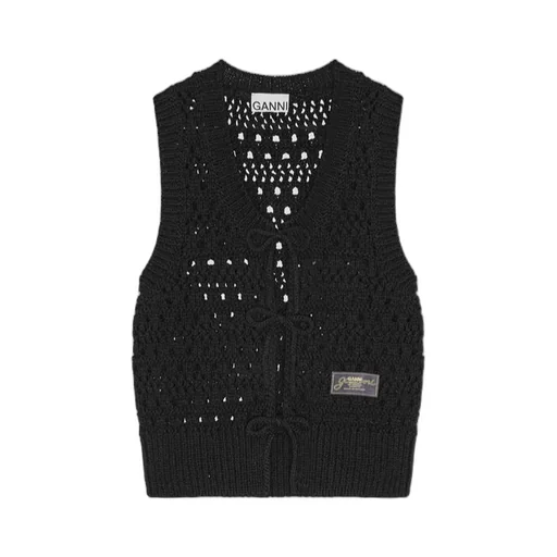 Ganni Crochet Tie String Vest