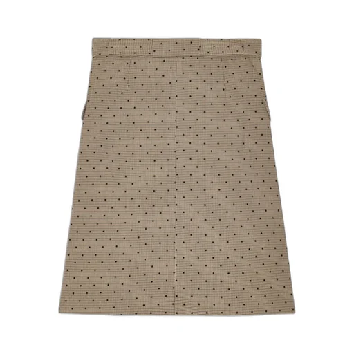 Ganni Flock Check Suiting Skirt