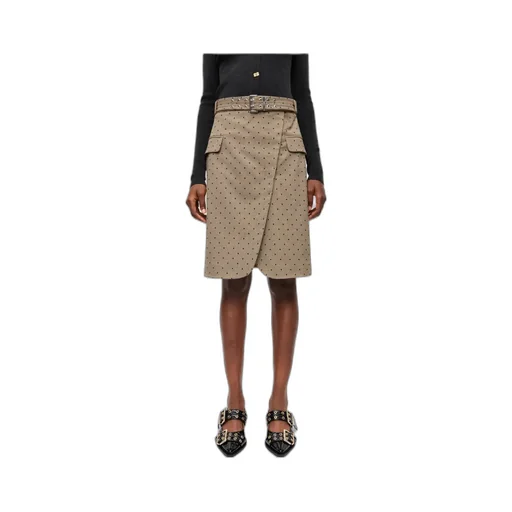 Ganni Flock Check Suiting Skirt