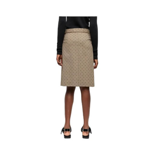 Ganni Flock Check Suiting Skirt