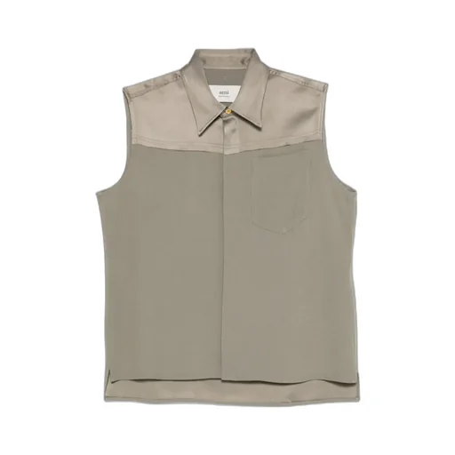 Ami Paris Buttoned Sleeveless Shirt