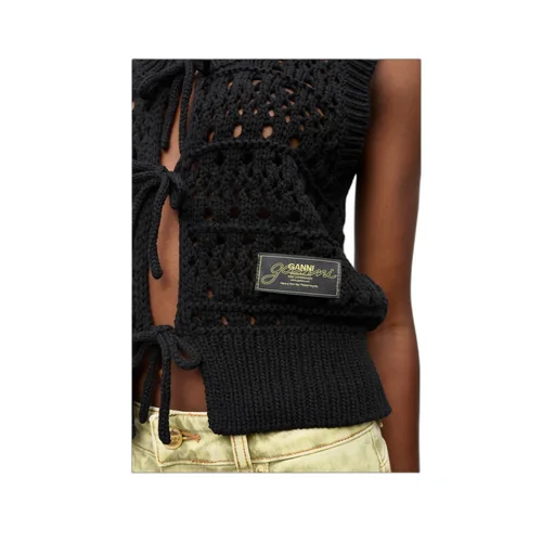 Ganni Crochet Tie String Vest