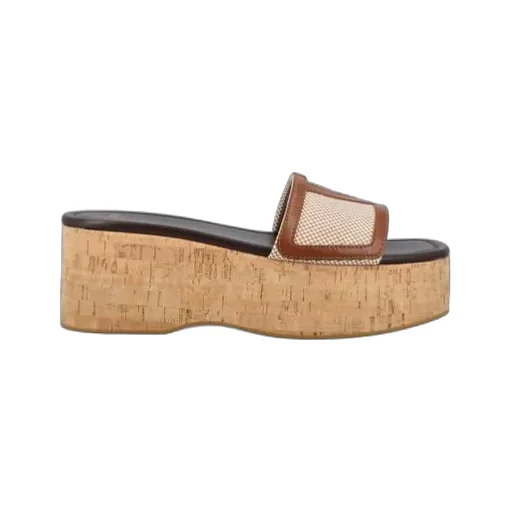 Valentino Vlogo Patch Open Toe Sandals
