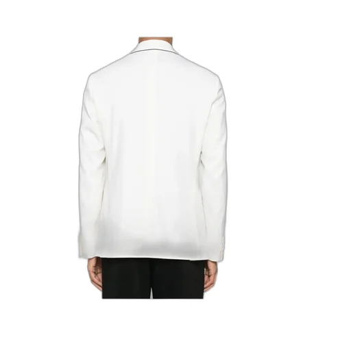 Contrasting-Trim Blazer