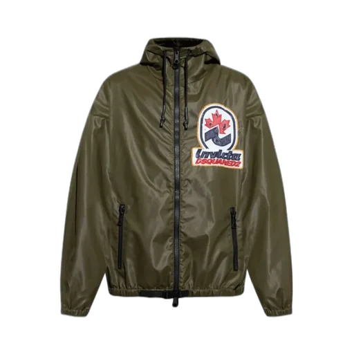 Dsquared2 Logo-Patch Zipped Hooded Jacket
