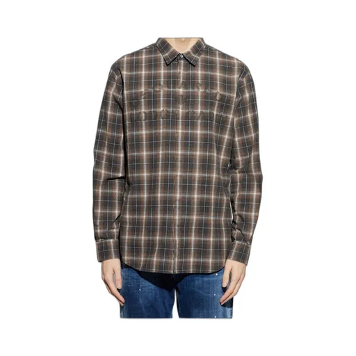 Dsquared2 Logo Printed Checked Shirt