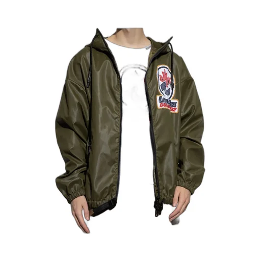Dsquared2 Logo-Patch Zipped Hooded Jacket