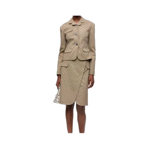 Ganni Flock Check Suiting Blazer